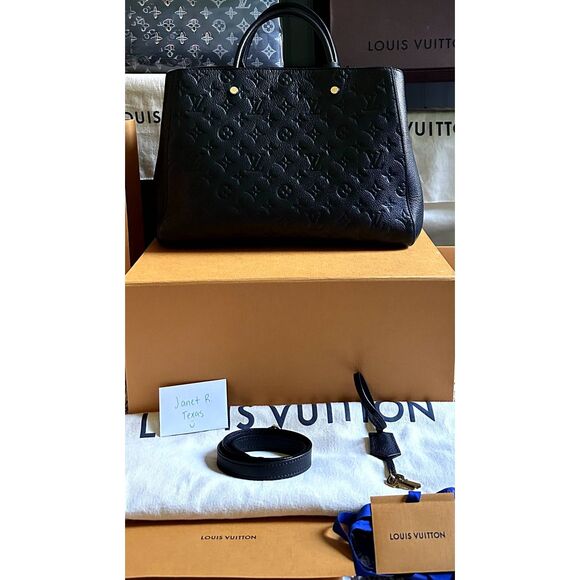 EXTREMELY RARE Louis Vuitton Montaigne GM Empriente Noir - Picture 1 of 16